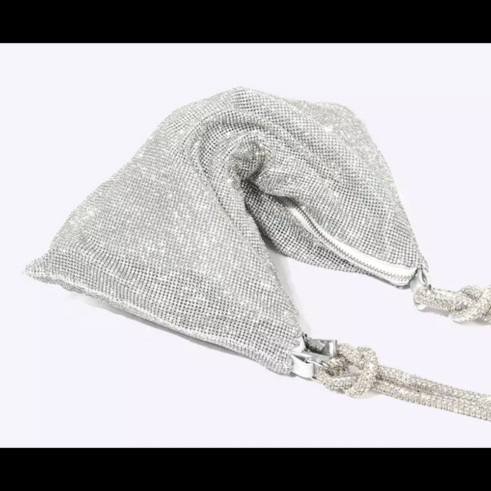 New Glamorous Encrusted Rhinestones High Quality Chain Cross Shoulder Handbag